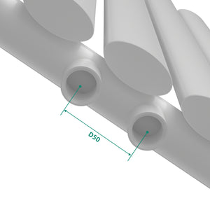Egyrétegű design csőradiátor Nore fehér 60x90cm, 653W [neu.haus]
