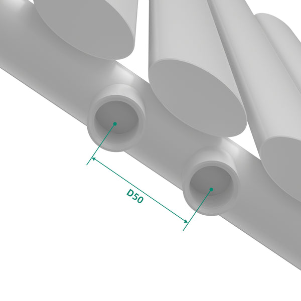 Egyrétegű design csőradiátor Nore fehér 60x90cm, 653W [neu.haus]