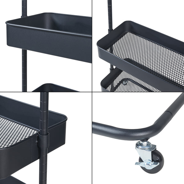 Gurulós ruhatartó állvány Kumad 175x58x36 cm [en.casa]