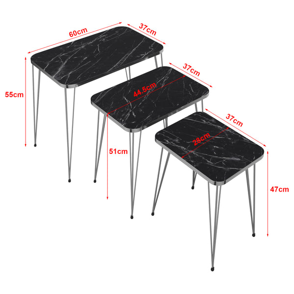 Satztisch Samsø 3 darabos szett különböző színekben [en.casa]