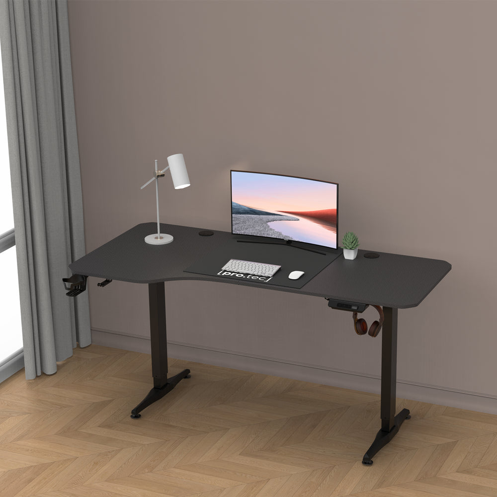 Magasságban állítható Oxnard elektromos asztal 160x75cm különböző színekben [pro.tec] - premiumXL