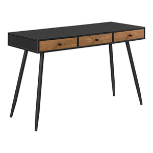 Íróasztal Tumba 115x48x75cm fekete/sötét fa árnyalat en.casa - premiumXL