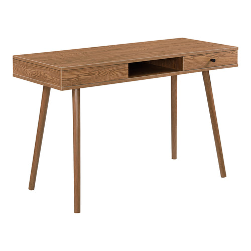 Habo íróasztal polccal és fiókkal 115x48x74cm sötét fa árnyalat en.casa - premiumXL
