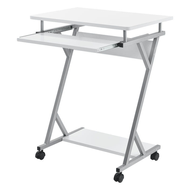 Méretrajz [en.casa]® Számítógépasztal gurulós munkaállomás 60 x 40 x 75 cm íróasztal görgőkkel