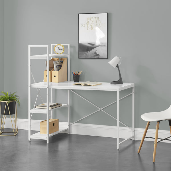 Íróasztal polcokkal Stavanger 120x60x122 cm [en.casa]   