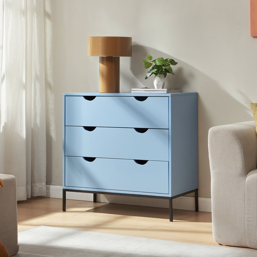 Komód Colwyn 78x80x40 cm Kék [en.casa]