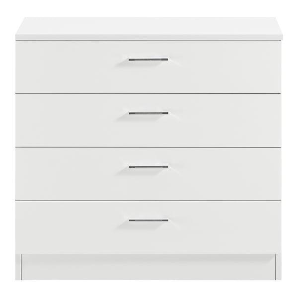 Komód Drammen 67 x 70 x 30 cm fiókos szekrény 4 fiókkal forgácslap fekete/fehér [en.casa]® 