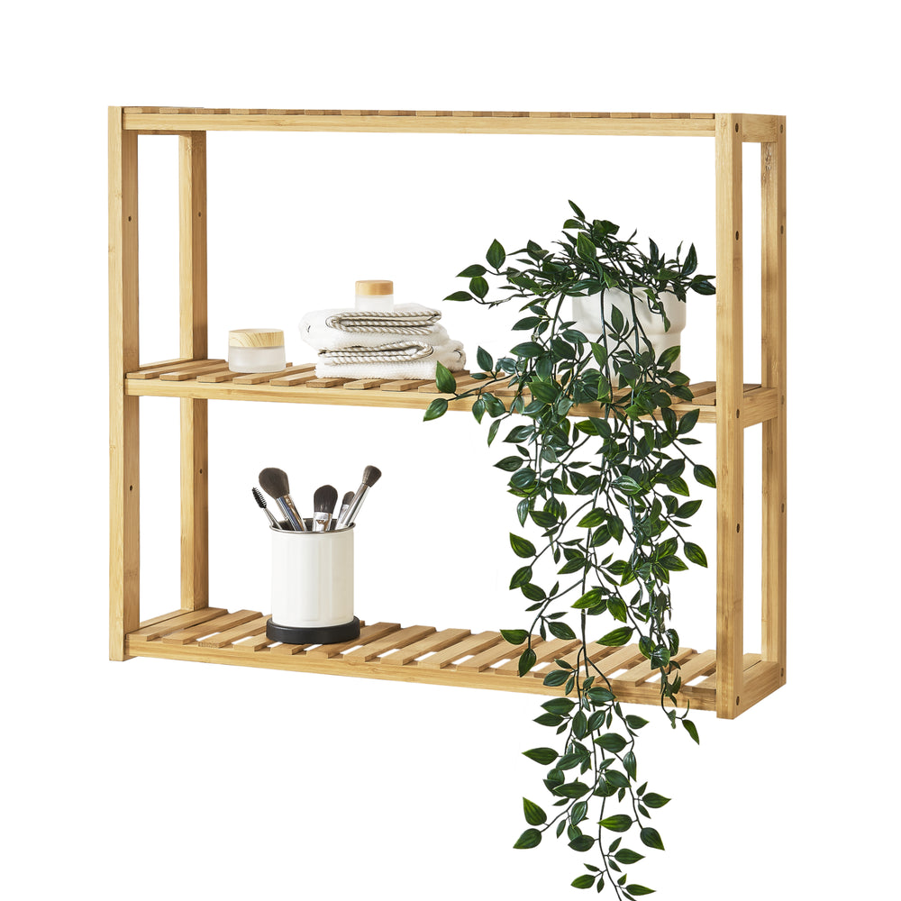 Bambusz polc Örnsköldsvik 60x15x54cm natúr fa [en.casa] - premiumXL