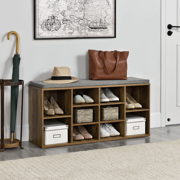 Cipőtartó pad Leonidas 10 rekesszel [en.casa]