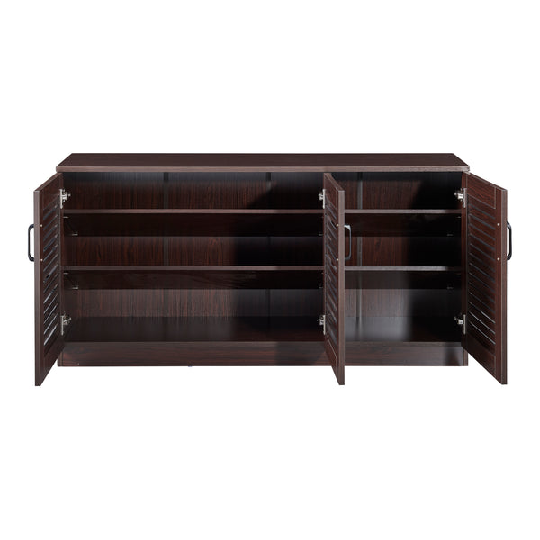 Cipősszekrény Løten 125x36x62 cm wenge színű [en.casa]