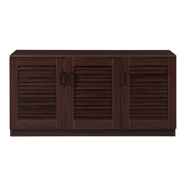 Cipősszekrény Løten 125x36x62 cm wenge színű [en.casa]