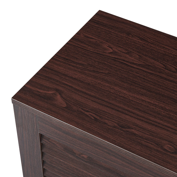 Cipősszekrény Løten 125x36x62 cm wenge színű [en.casa]
