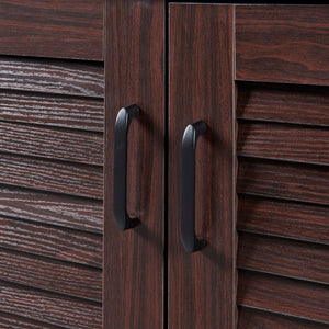 Cipősszekrény Løten 125x36x62 cm wenge színű [en.casa]