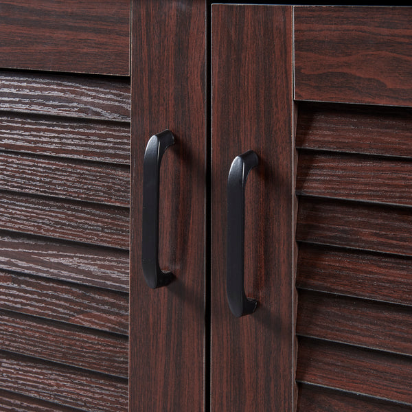 Cipősszekrény Løten 125x36x62 cm wenge színű [en.casa]