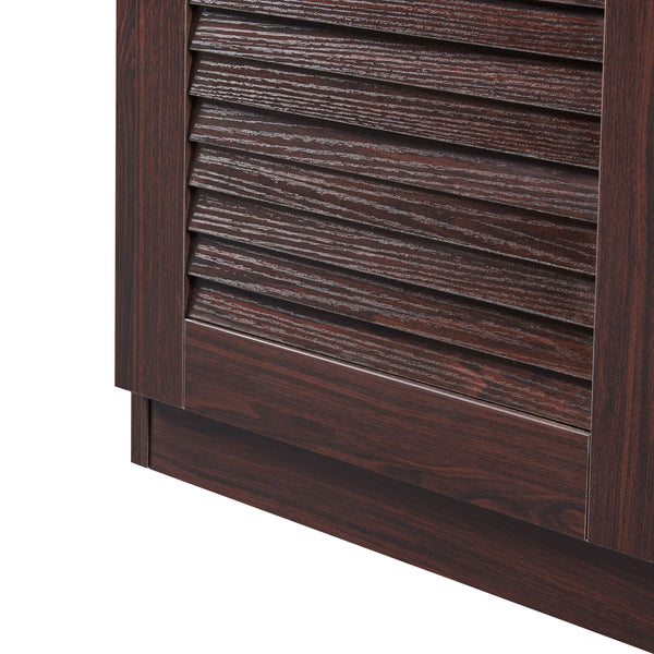 Cipősszekrény Løten 125x36x62 cm wenge színű [en.casa]