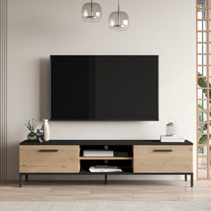 TV-asztal Lempäälä 2 szekrényajtóval 160 x 35 x 39 cm több színben [en.casa]