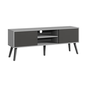TV-állvány Eskilstuna 120x29,5x46,5 cm forgácslap tömör fa lábakkal [en.casa]