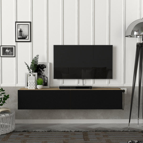 TV-állvány fali Toivakka 135x31x25cm több színben [en.casa]