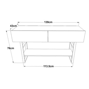 Konzolasztal Lappeenranta 139x43x76 cm több színben [en.casa]