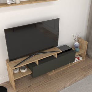 TV-szekrény falipolccal Liksefte 154x28x42 cm [en.casa]