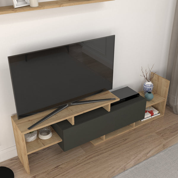 TV-szekrény falipolccal Liksefte 154x28x42 cm [en.casa]