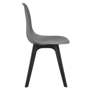 [en.casa]® Étkezőszék szett Lendava 4 db design szék műanyag 83x54x48 cm