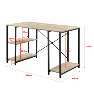 Íróasztal polcokkal Aarhus 75 x 120 x 60 cm több színben [en.casa]  