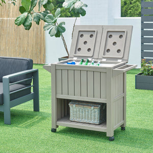 Kerti hűtőkocsi Arsita 102x47x87 cm bézs [casa.pro]