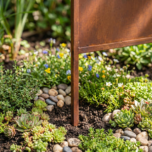 Földbe szúrható panel Irsina 2 db-os szett 160x50 cm corten acél rozsdabarna [casa.pro]