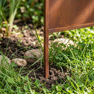 Földbe szúrható panel Irsina 2 db-os szett 160x50 cm corten acél rozsdabarna [casa.pro]
