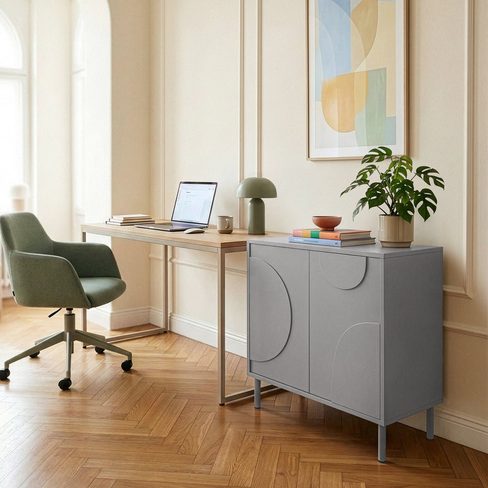 Komód Holea geometrikus mintázattal [en.casa]