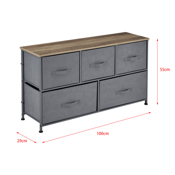 [pro.tec]® Fiókos komód, Fém/MDF