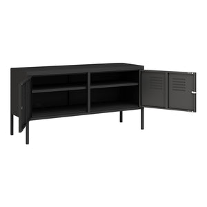Háromajtós komód Pyhtää 118x40x60cm acél [en.casa]