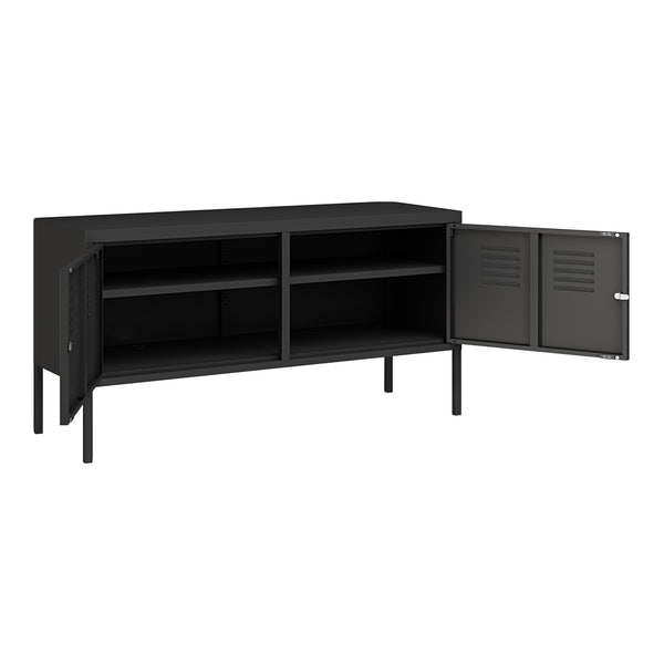 Háromajtós komód Pyhtää 118x40x60cm acél [en.casa]