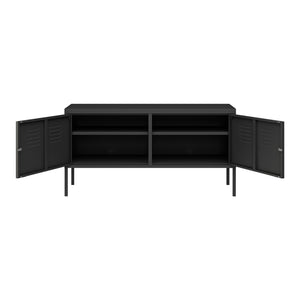 Háromajtós komód Pyhtää 118x40x60cm acél [en.casa]