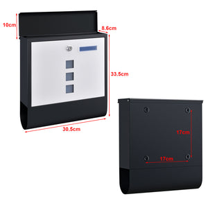 Postaláda Sanitz 33,5 x 30,5 x 9,6 cm 2 kulccsal több színben [en.casa]