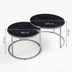 Dohányzóasztal Skagen 2db-os szett [en.casa]