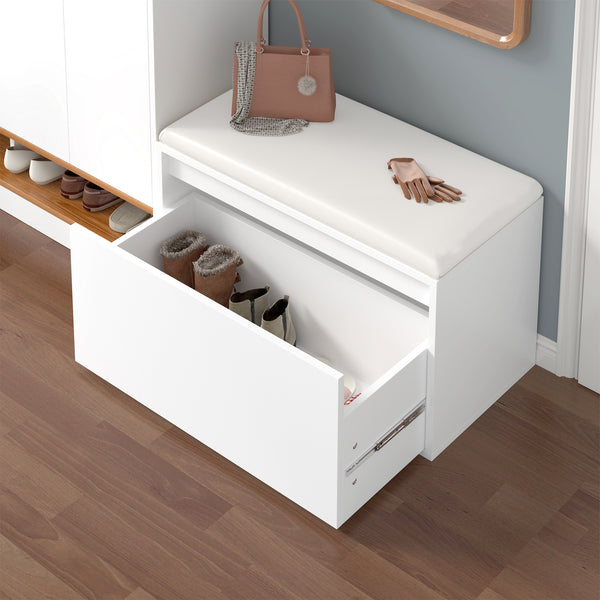 Cipőtároló pad fiókkal Degerfors 80x39x45 cm [en.casa]
