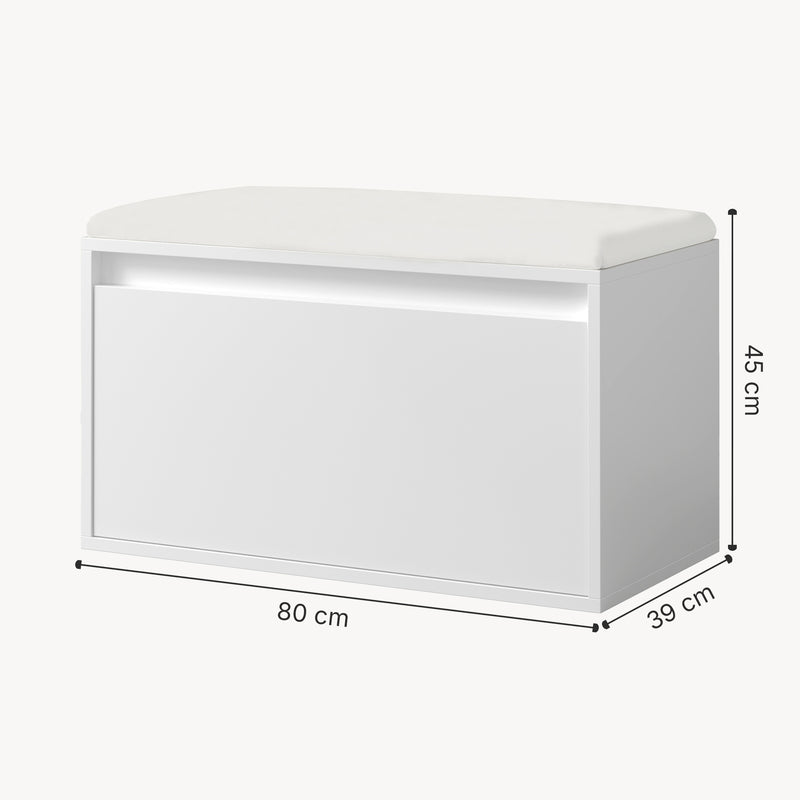 Méretrajz Cipőtároló pad fiókkal Degerfors 80x39x45 cm [en.casa]