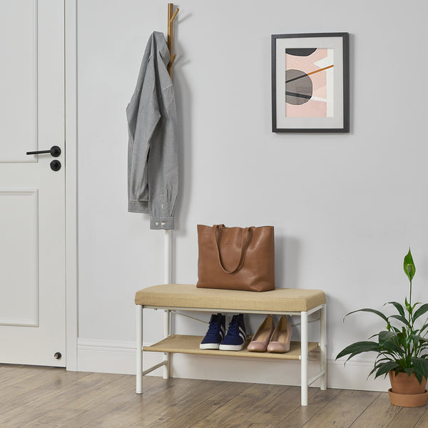 [pro.tec]® Cipőtartó pad, 42 cm, Bézs