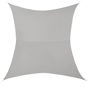 [en.casa]® Napvitorla árnyékoló vízlepergető négyszögletes 3m x 5m világosszürke
