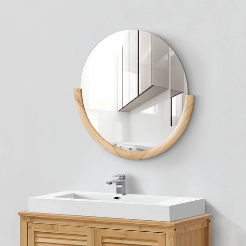 Fali tükör Atri natúr 61x64cm eukaliptusz kerettel kerek