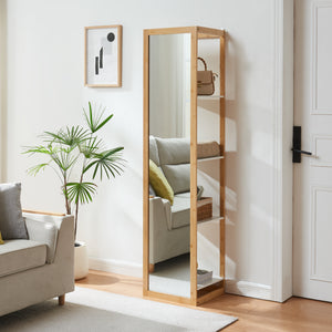 Tükrös polc As 170x40x35 cm bambusz [en.casa] - premiumXL