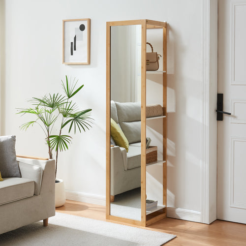 Tükrös polc As 170x40x35 cm bambusz [en.casa] - premiumXL