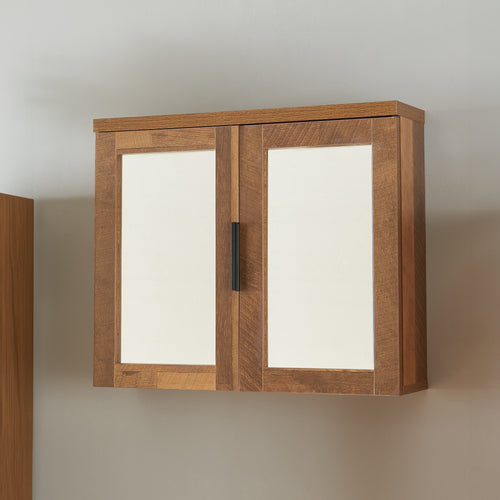 Tükrös szekrény Namsskogan 50x60x15cm diófa hatás [en.casa] - premiumXL