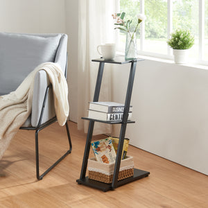 Állópolc Rollag 72x40x25cm fémből fekete [en.casa] - premiumXL