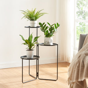 Növénytartó állvány Ostre 3 polccal fém [en.casa]