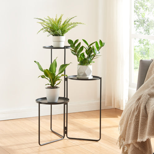 Növénytartó állvány Ostre 3 polccal fém [en.casa]