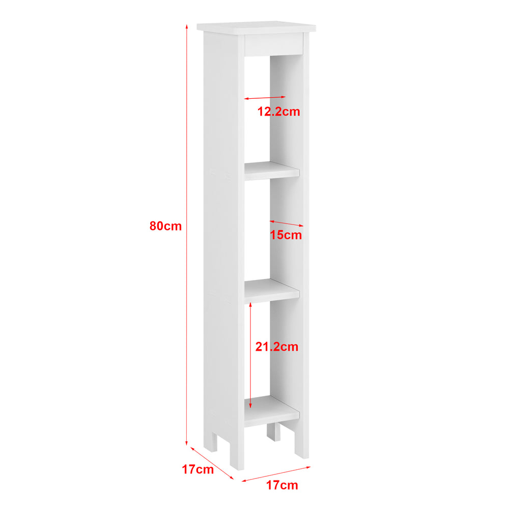 Álló polc Arvika 3 polccal 80x17x17cm különböző színekben [en.casa]