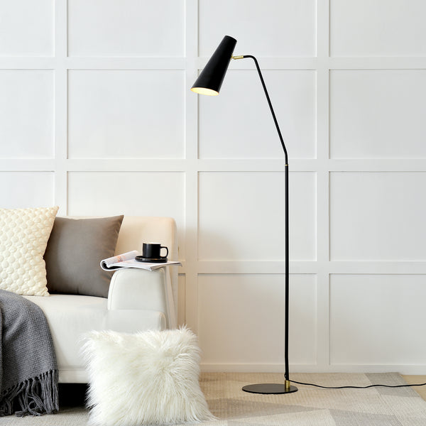 Állólámpa Norwich 1 x E27, max. 60W 160 cm fém fehér/fekete [lux.pro] 